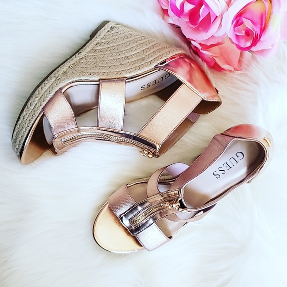 guess shoes rose gold